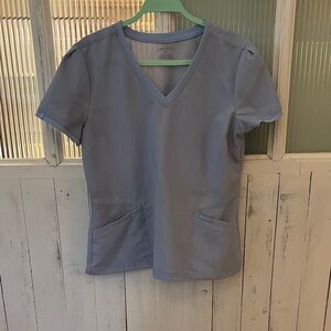 Jaanuu Sky Blue V-Neck Scrub Top